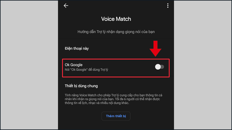 Kích hoạt lệnh Ok Google