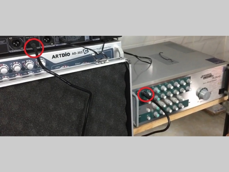 Kết nối đầu thu v&agrave; amply