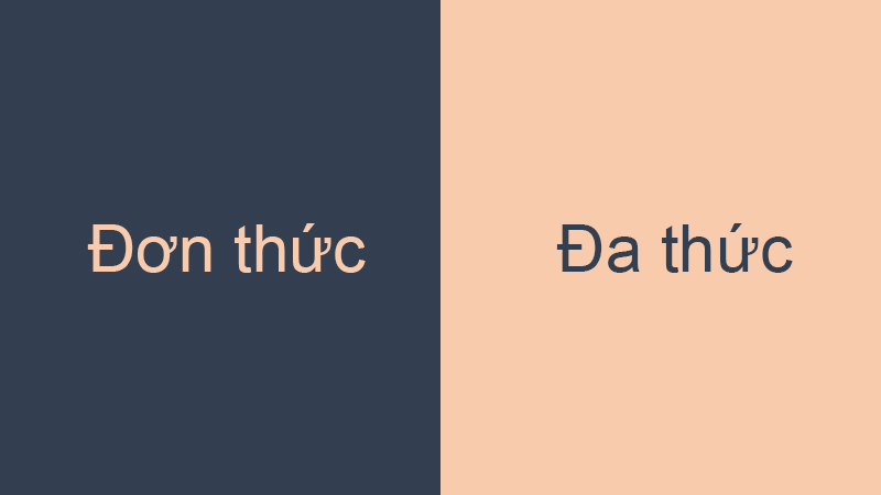 Sự khác biệt giữa đa thức và đơn thức