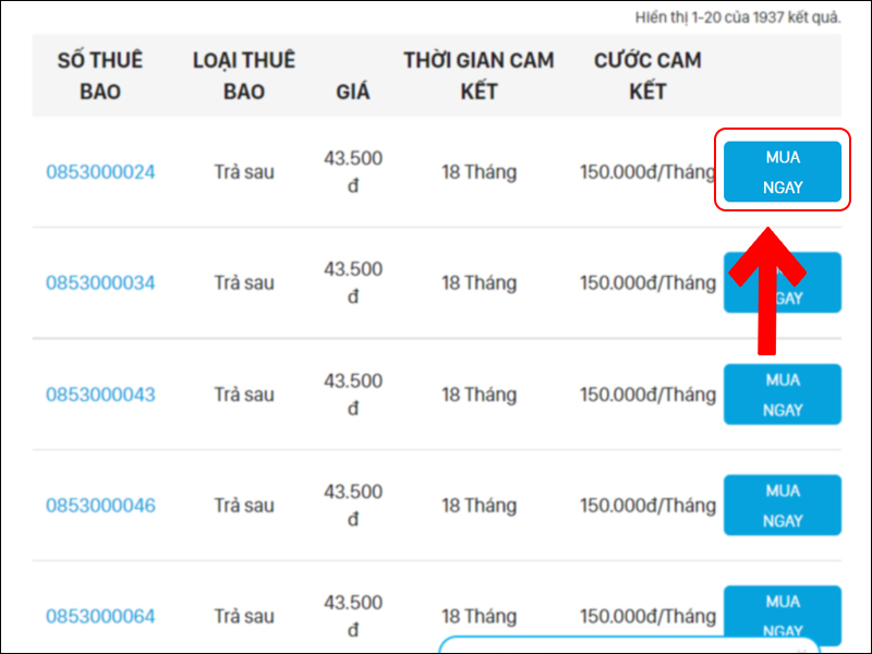 Nhấn mua ngay đầu SIM số ưng &yacute;