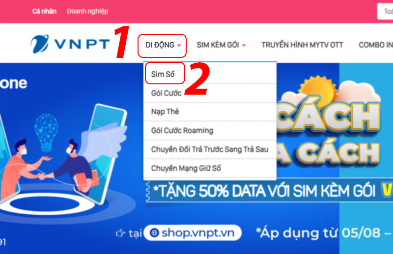 Chức năng mua SIM số