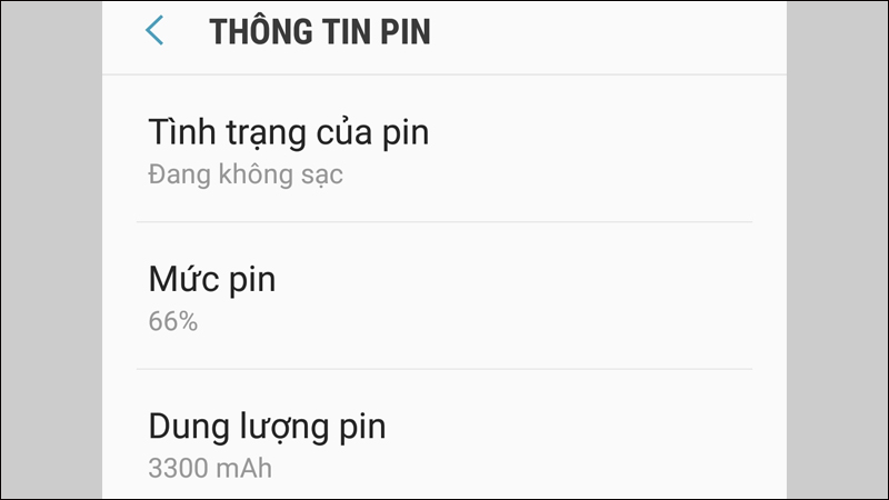 Kiểm tra tình trạng hiện tại của pin điện thoại 