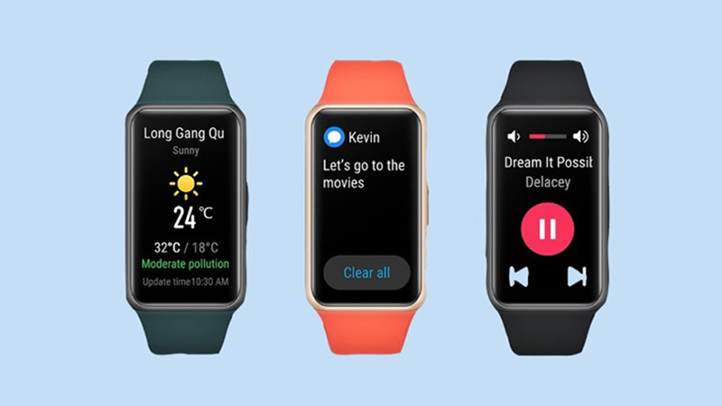 Mẫu đồng hồ Huawei band 6 d&acirc;y silicone tiện lợi