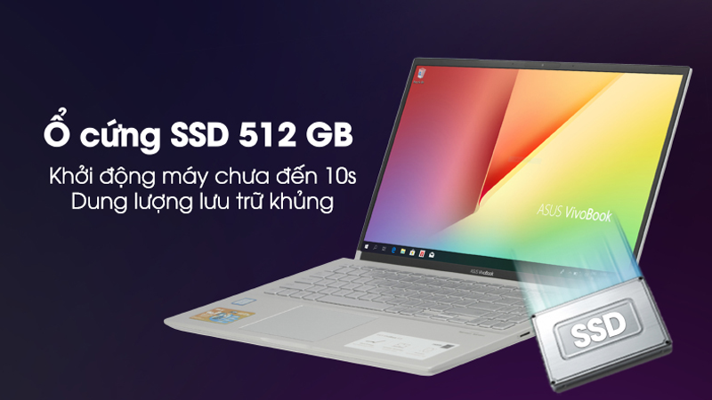Laptop ASUS VivoBook S15 S531FA i5 có dung lượng lưu trữ lớn 