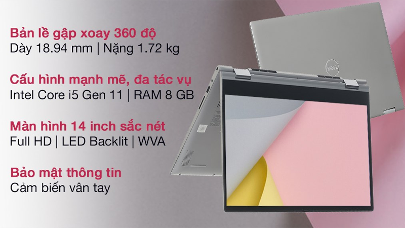 Laptop Dell Inspiron 5406 i5 có thể gập màn hình