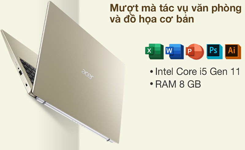 Laptop Acer Aspire 3 i5 đảm nhiệm tốt c&ocirc;ng việc đồ họa tầm trung