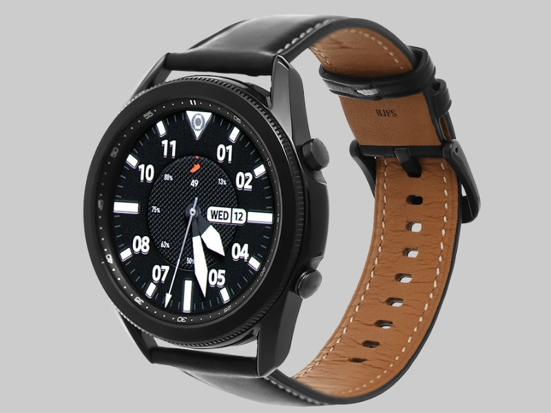 Đồng hồ Samsung Galaxy Watch 3 45mm viền thép đen dây da