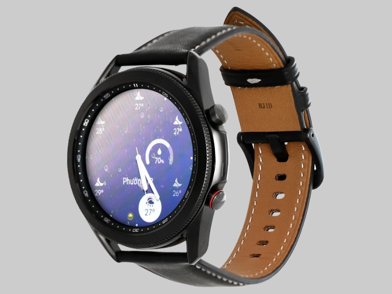 Đồng hồ Samsung Galaxy Watch 3 LTE 45mm viền thép dây da