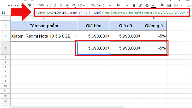 Kết hợp với hàm VLOOKUP