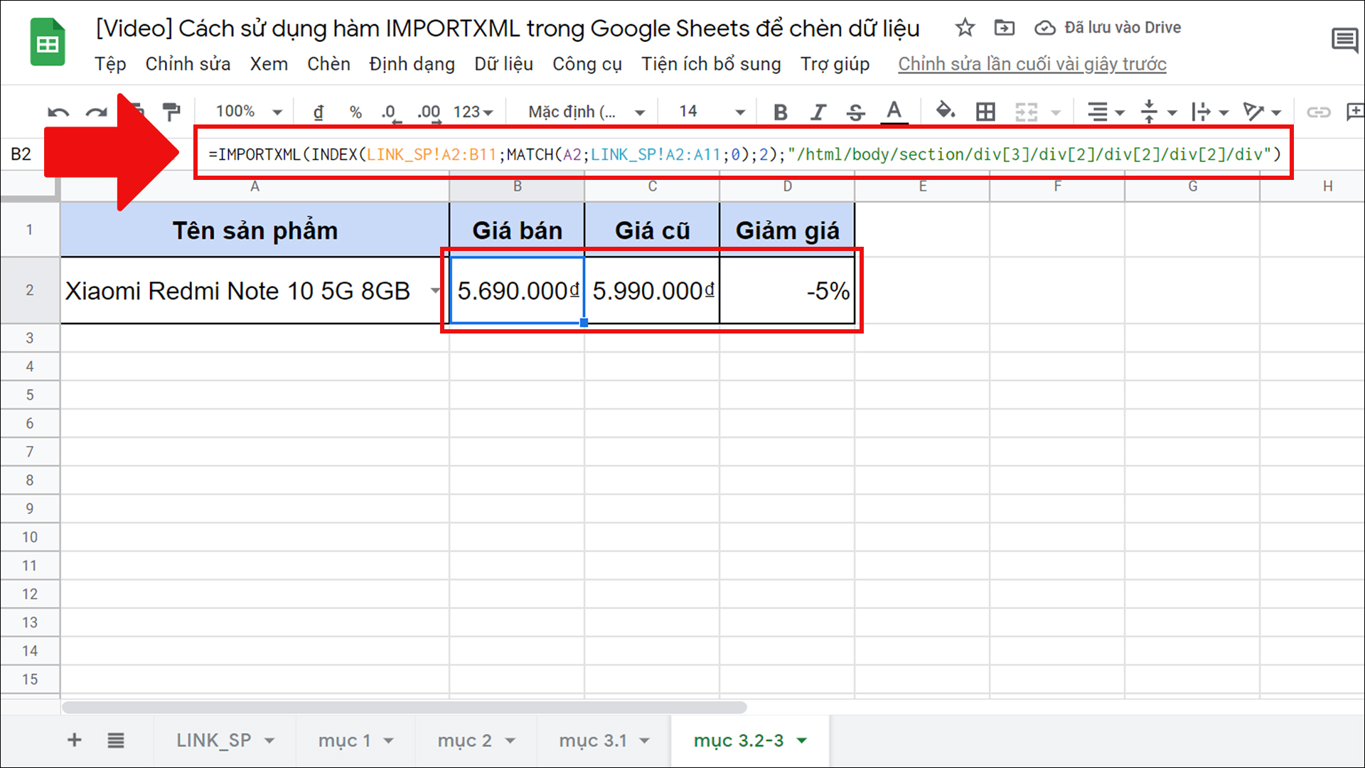 Kết hợp với hàm INDEX, MATCH