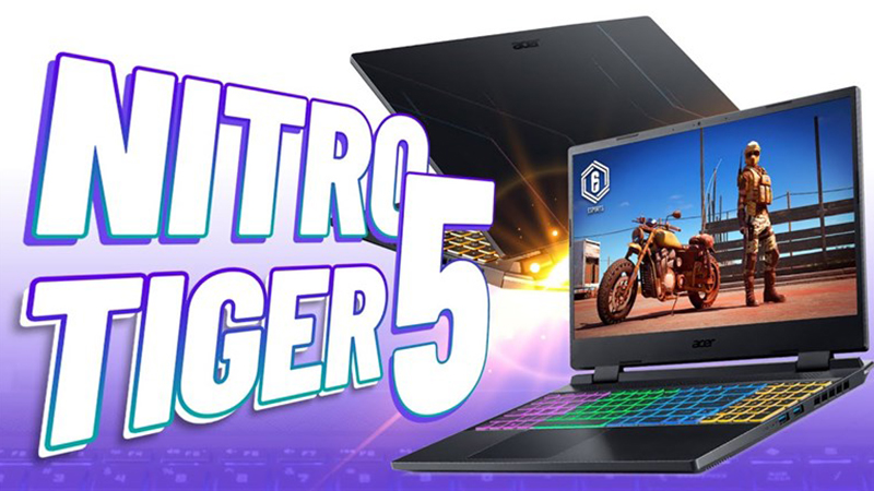 Acer Nitro 5 Tiger AN515 là mẫu laptop sở hữu bộ bàn phím chuyển màu rất cá tính
