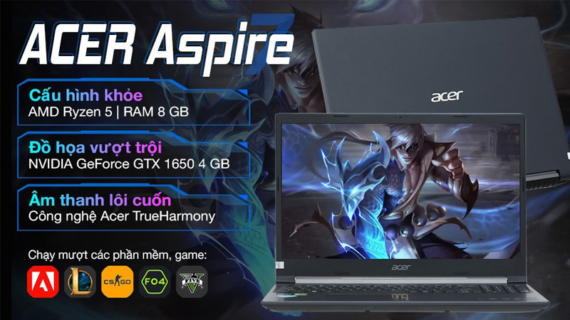 Laptop Acer Aspire 7 Gaming A715 42G