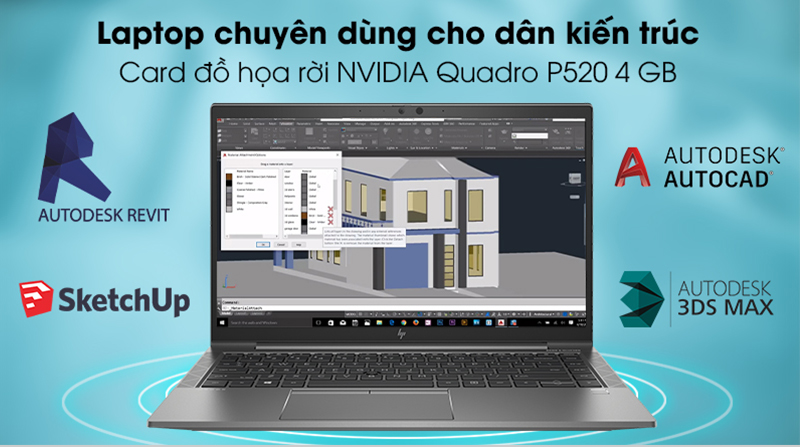 Laptop HP ZBook FireFly 14 G7 i5 chuyên dùng cho dân kiến trúc