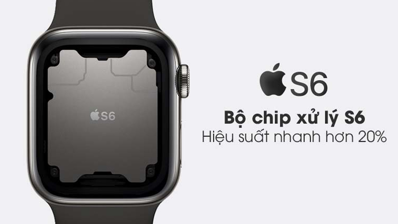 Apple Watch S6 LTE 40mm viền thép dây cao su