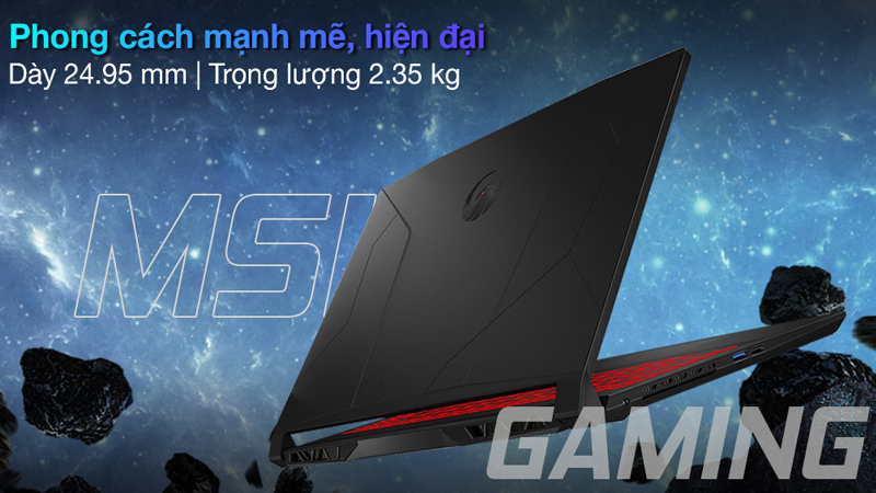 Laptop MSI Gaming Bravo 15 B5DD R5 màu đen