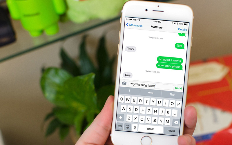 Tin nhắn SMS trên iPhone sẽ có màu xanh lá