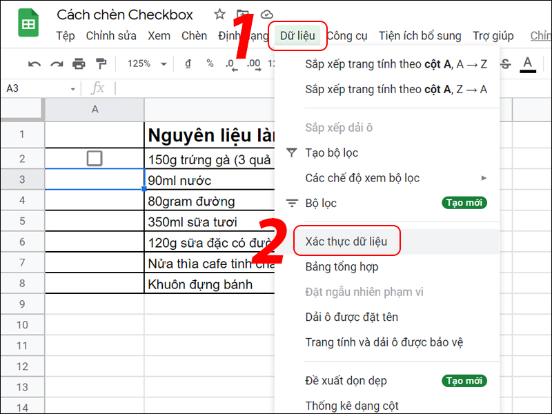 Video] 5 cách chèn checkbox (hộp kiểm) trong Google Sheets chi ...