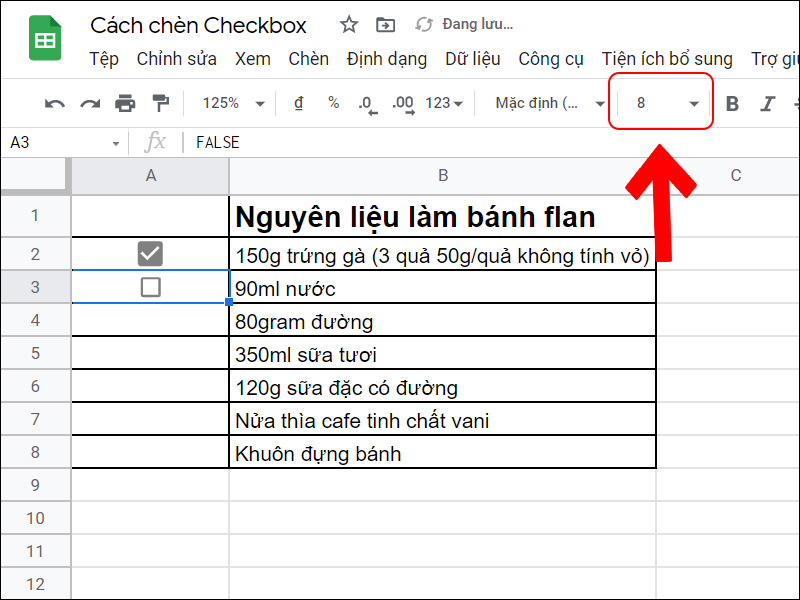 Nếu bạn đang sử dụng Google Sheets, hãy thử checkbox để quản lý dữ liệu một cách dễ dàng hơn. Checkbox cho phép bạn chọn nhiều giá trị cùng lúc, giúp tiết kiệm thời gian và tăng tính hiệu quả trong công việc. Xem hình ảnh liên quan để khám phá thêm về tính năng này.