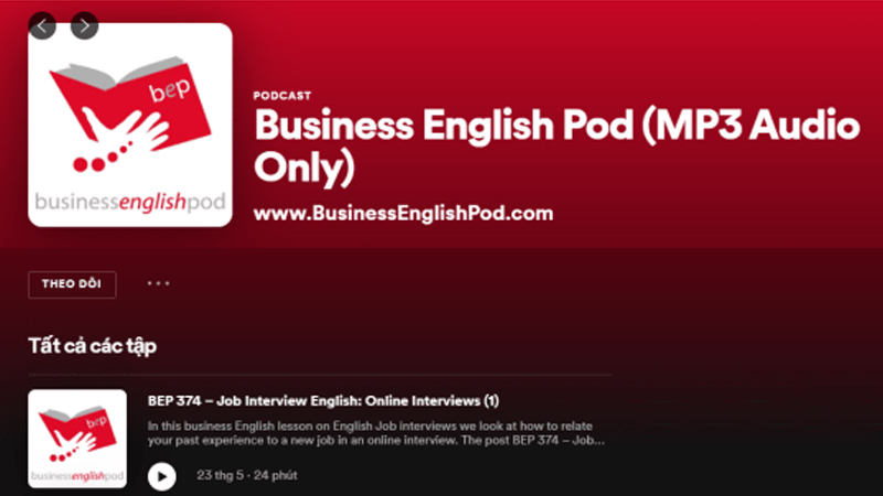 Business English Pod chuyên sâu về tiếng Anh chuyên ngành kinh doanh kinh tế