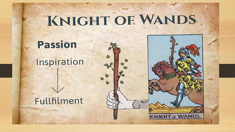 Knight Of Wands thể hiện sự trì hoãn