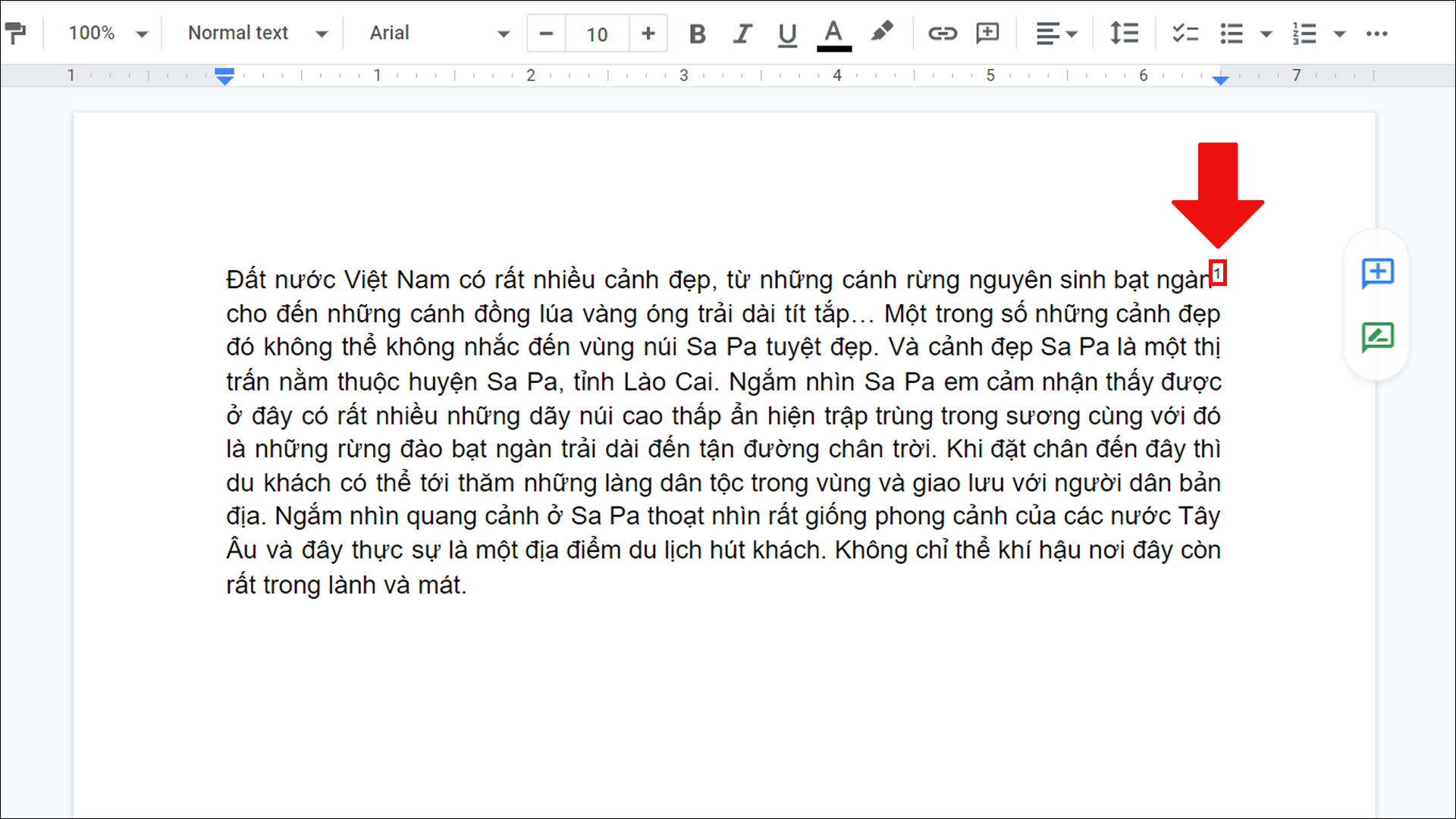 Nhấn đ&uacute;p chuột v&agrave;o chỉ số tr&ecirc;n đầu được ch&uacute; th&iacute;ch
