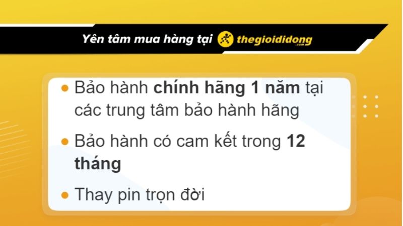 Chính sách bảo hành đồng hồ tại Thế Giới Di Động