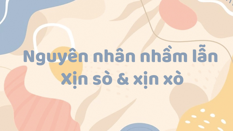 Một số nguyên nhân gây nhầm lẫn có thể xuất phát từ phát âm