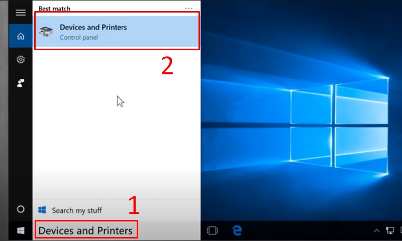Mở Devices and Printer trên máy tính