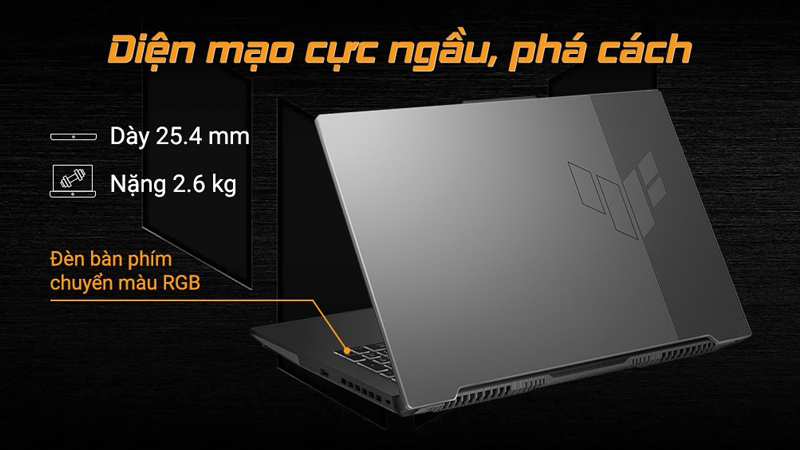 Laptop Asus TUF Gaming FA707RC R7 sở hữu cấu hình vượt trội