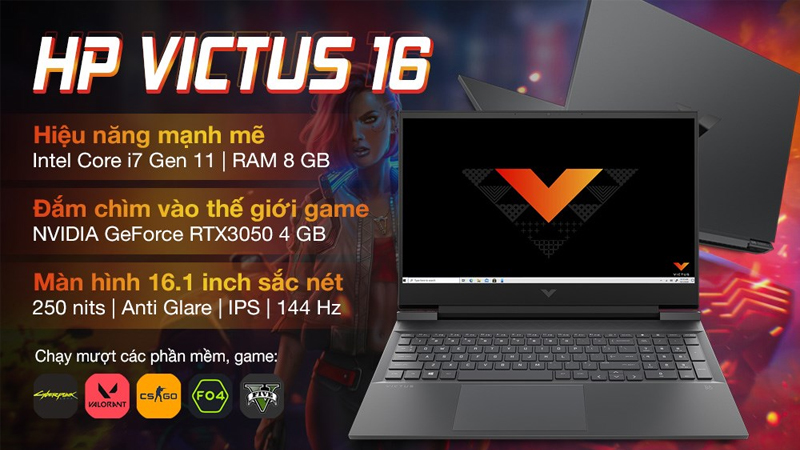 Laptop HP Gaming VICTUS 16 d0199TX i7