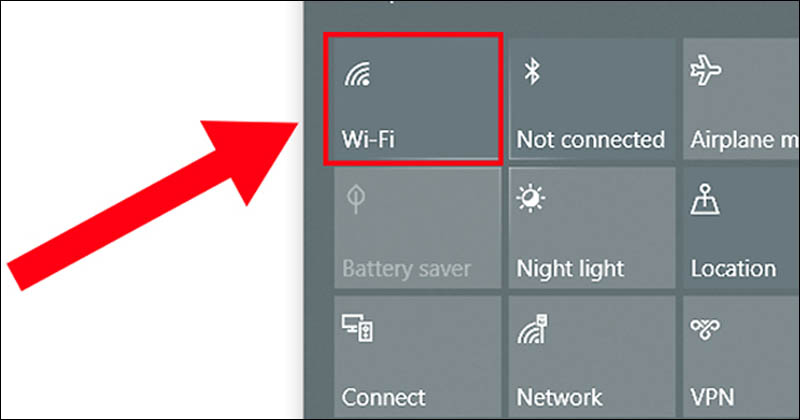 Bật kết nối WiFi trên laptop của bạn