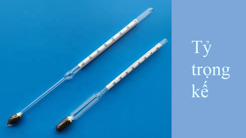 Sử dụng tỷ trọng kế để xác định khối lượng riêng của một chất