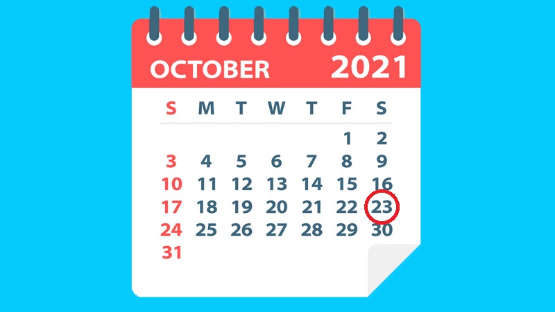 Ngày 23/10 năm 2021 rơi vào thứ 7