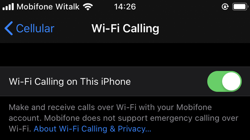 WiFi Calling từ nhà mạng MobiFone