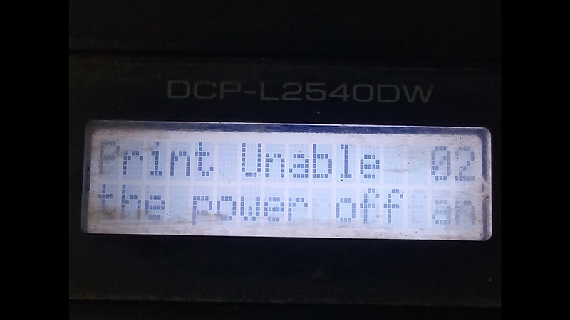 M&agrave;n h&igrave;nh LCD hiển thị lỗi Print unable 02
