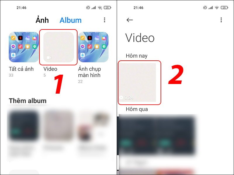 Tìm video đã lưu trên điện thoại Android