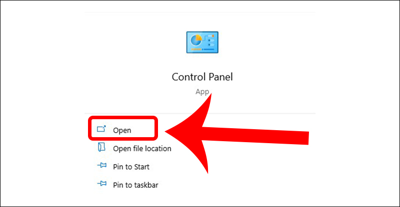 Truy cập Control Panel