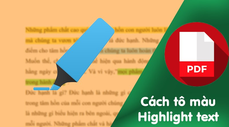 Cách tô màu tài liệu, highlight text trong PDF