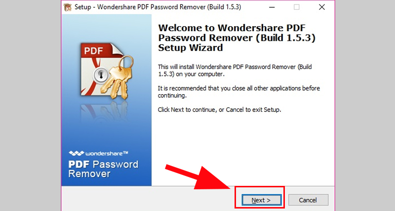 Tải và mở Wondershare PDF Password Remover