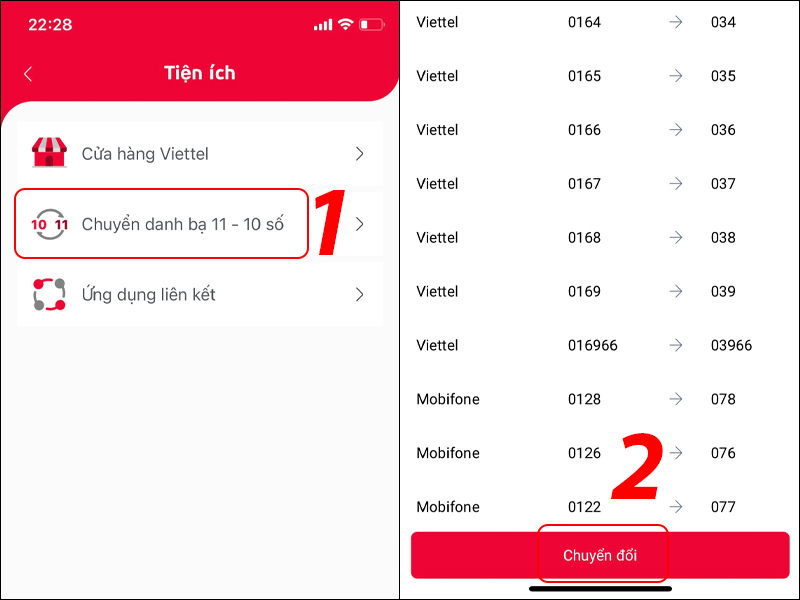Tiện &iacute;ch chuyển đổi danh bạ