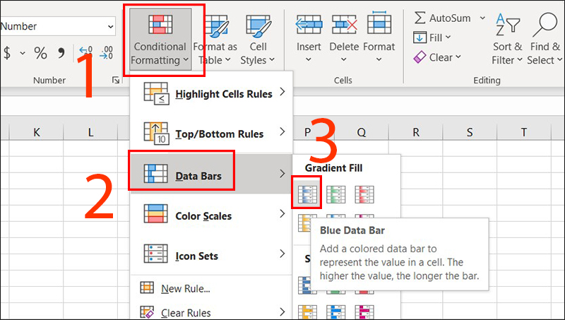 Chức năng Data Bars