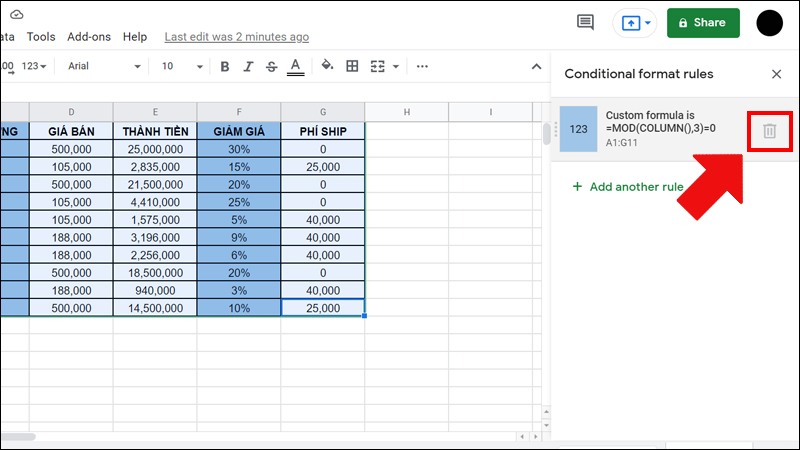 Video] Cách Tô Màu Xen Kẽ Trong Google Sheets Có Ví Dụ Chi Tiết -  Thegioididong.Com