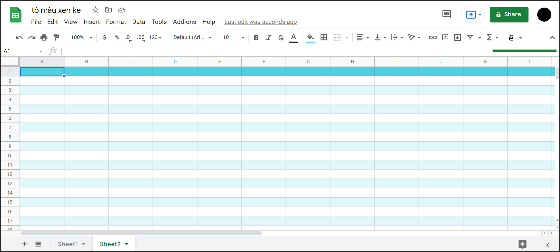 HƯỚNG DẪN TÔ MÀU CỘT XEN KẼ TRONG EXCEL  TRUNG TÂM NGOẠI NGỮ  TIN HỌC  TRƯỜNG ĐH KINH TẾ  ĐH ĐÀ NẴNG