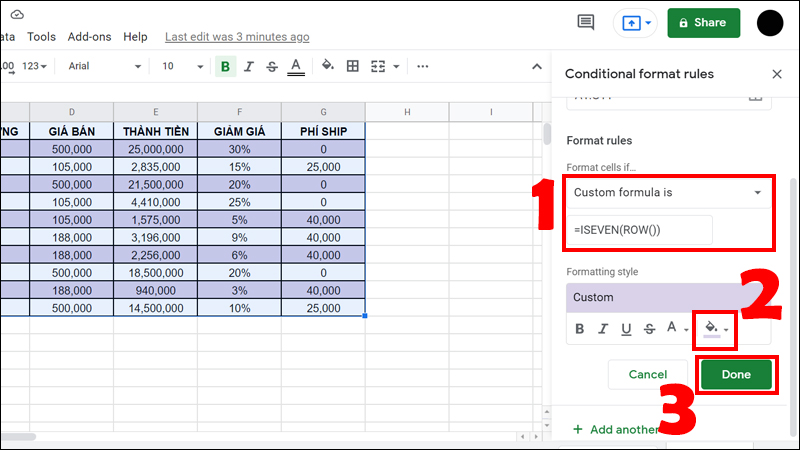 Video] Cách Tô Màu Xen Kẽ Trong Google Sheets Có Ví Dụ Chi Tiết -  Thegioididong.Com