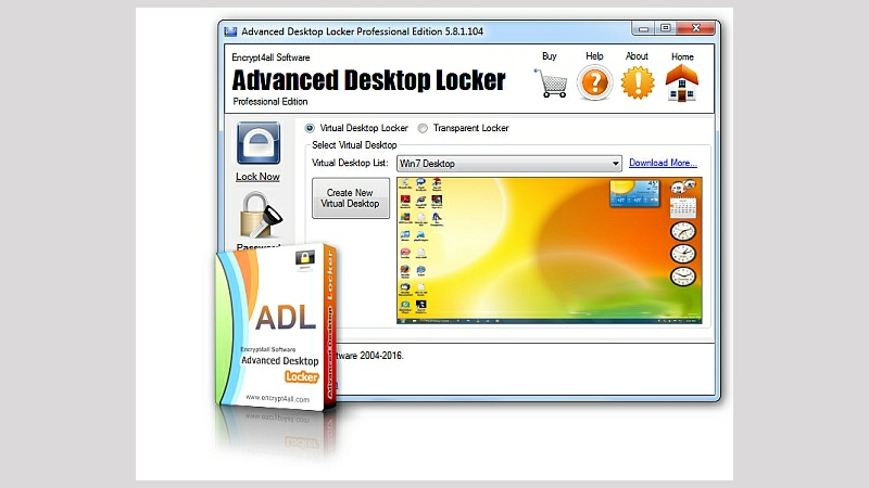 Advanced Desktop Locker Pro cho phép để lại tin nhắn trên màn hình khóa