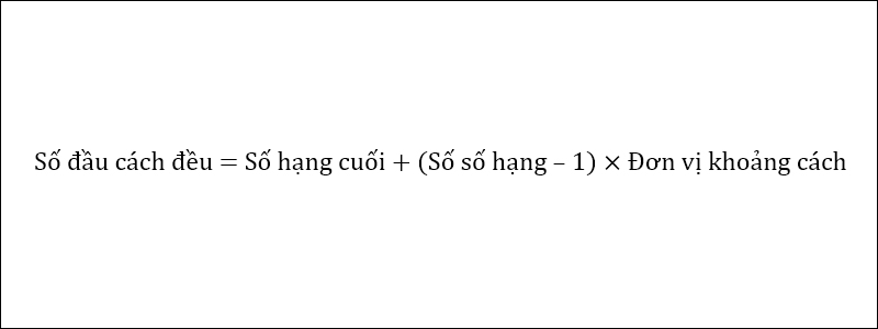 Công thức tính số đầu cách đều