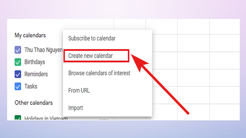 Các tính năng của Google Calendar