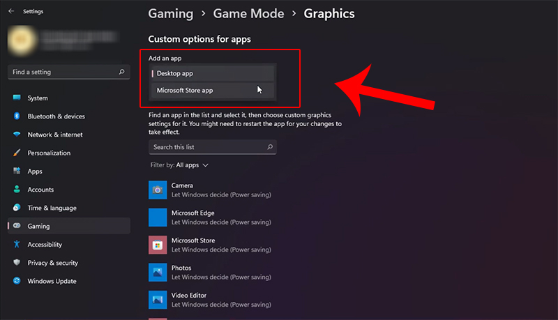 Chọn Desktop app hoặc Microsoft Store app
