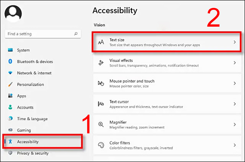 Hướng dẫn thay đổi kích thước phông chữ trên Windows 11 đơn giản ...
