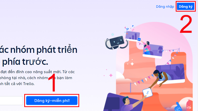 Tiến hành đăng ký tài khoản Trello